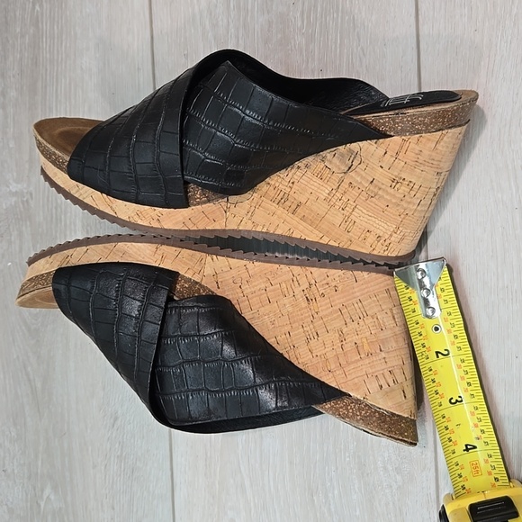 Sofft Women Ciera Leather Crisscross Cork Wedge Sandals shoes sz 8.5M - Picture 8 of 12